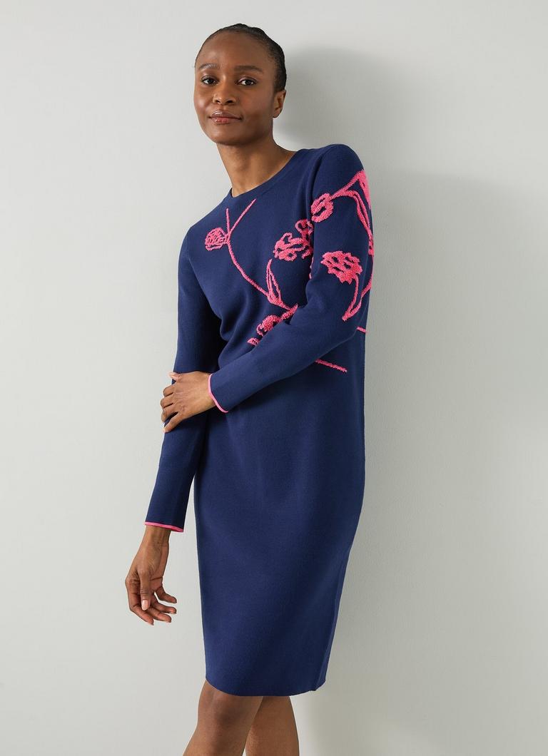 Henry Floral Knit LENZING™ ECOVERO™ Viscose Jumper Dress Henry Floral Knit LENZING™ ECOVERO™ Viscose Jumper Dress